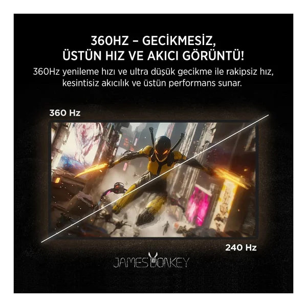 James Donkey Epic J60 27" 0.5 ms Full HD Pivot IPS 360 Hz Oyuncu Monitörü - Görsel 8