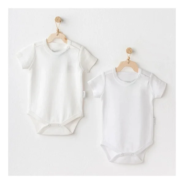 Andywawa Short Sleeve Basic Ac25211 2'li Bebek Body - Görsel 2