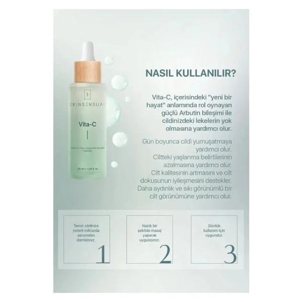 Skin Sensual Vita-C Cilt Tonu Eşitleyici 30 Ml Yüz Serumu - Görsel 8