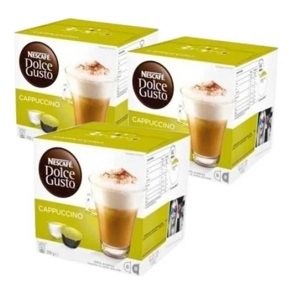 Nescafe Dolce Gusto Kapsül Kahve Cappuccino 16 Kapsül X 3 Adet Premium Tat Deneyimi - Görsel 3