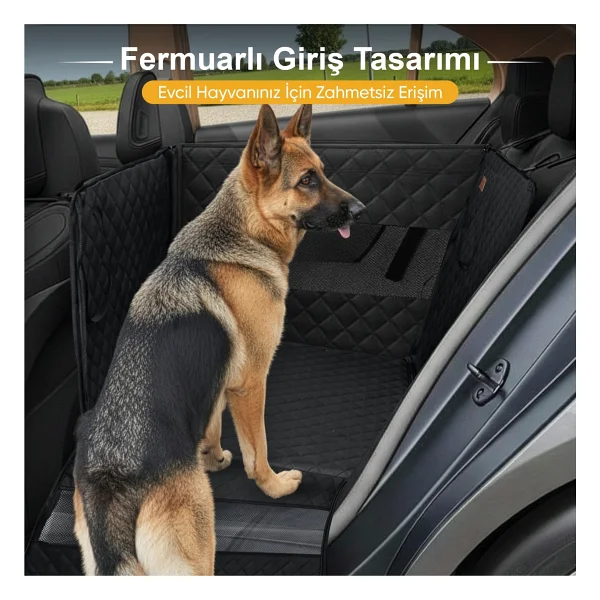 Haegs Büyük Ve Orta Köpekler Için Araba Köpek Hamağı, Evcil Hayvan Araç Içi Hamağı, Köpek Taşıma Çantası, Su Geçirmez Kumaş, Katlanabilir Evcil Hayvan Araba Koltuğu - Gri - Görsel 8