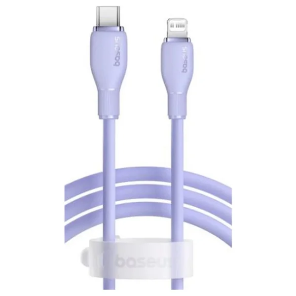 Baseus Pudding 1.2 M Mor USB To Lightning Hızlı Şarj Kablosu - Görsel 2