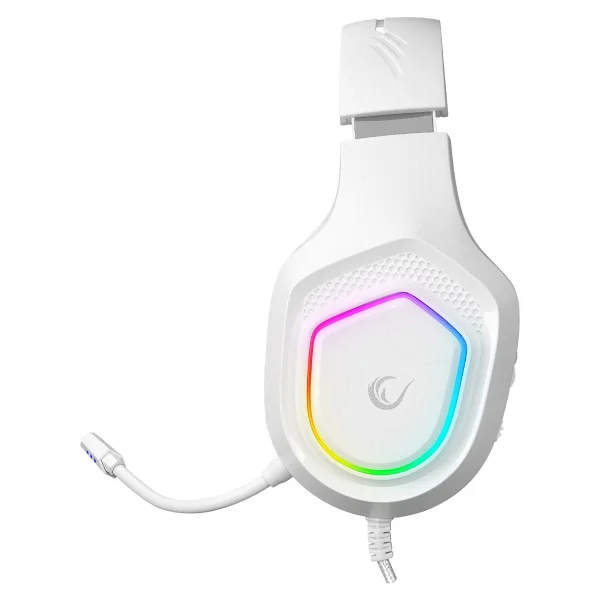 Rampage Vector Rm-K90 Beyaz RGB USB Kablolu Kulak Üstü Oyuncu Kulaklığı - Görsel 7