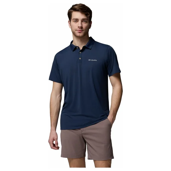 Columbia Tech Trail Utility Am1495-465 Lacivert Kısa Kollu Polo Yaka Erkek Tişört - Görsel 6