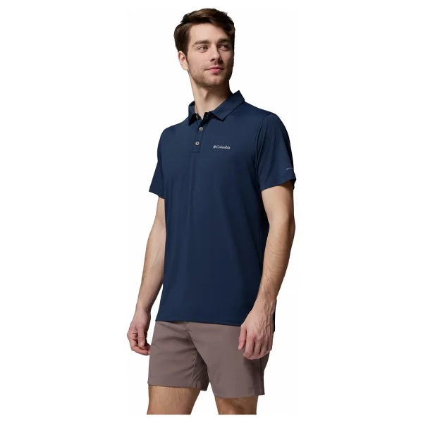 Columbia Tech Trail Utility Am1495-465 Lacivert Kısa Kollu Polo Yaka Erkek Tişört - Görsel 8