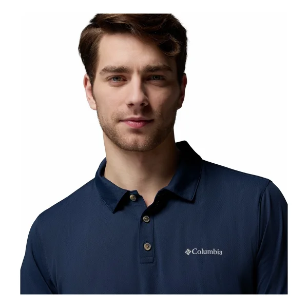 Columbia Tech Trail Utility Am1495-465 Lacivert Kısa Kollu Polo Yaka Erkek Tişört - Görsel 9