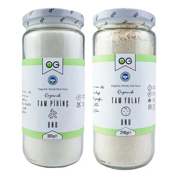 Og Natural 540 G Organik Tam Pirinç Unu Ve Tam Yulaf Unu Seti Bebekler İçin Ek Gıda - Görsel 3