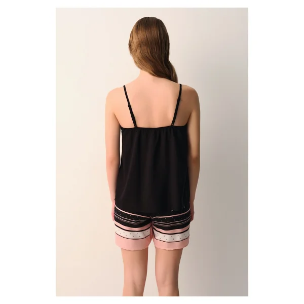 Suwen Monogram Atlet Şort Pijama Takımı - Görsel 4