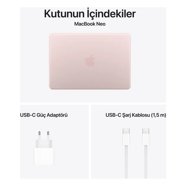 MacBook Neo 8 GB 256 GB SSD 13" Mhfh4tu/A Pastel Pembe - Görsel 10