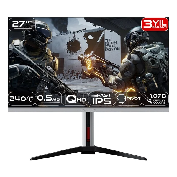 Fazeon X27f241qp 27" 0.5 Ms 2k Pivot Ips 240 Hz Oyuncu Monitörü - Görsel 5