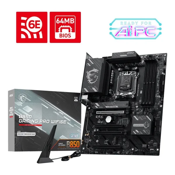 Msı B850 Gaming Pro Wıfı6e AMD Am5 DDR5 Atx Anakart - Görsel 6