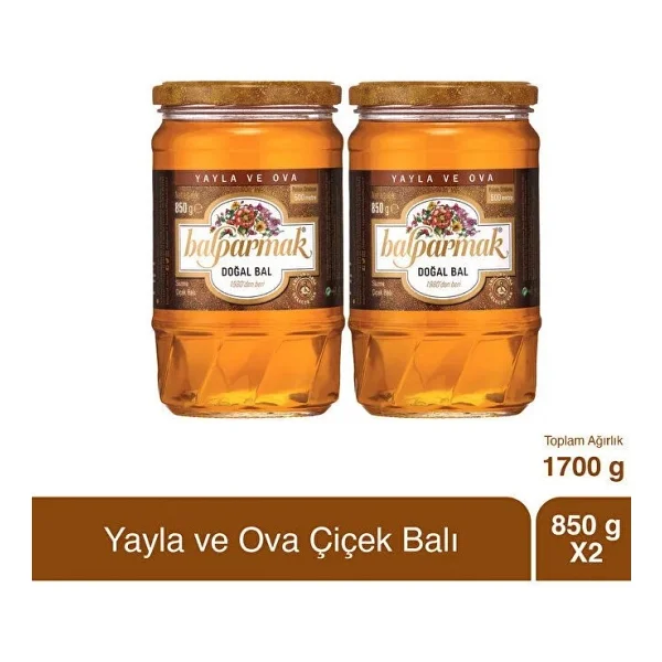 Balparmak 850 gr 2'li Yayla ve Ova Çiçek Balı - Görsel 2