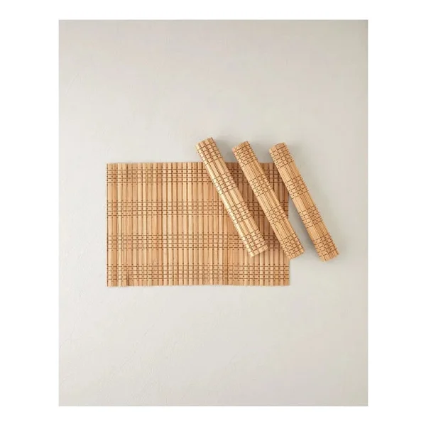 English Home Gola Bambu 4'lü Amerikan Servis Bal - 30 X 45 Cm - Bal Rengi - Görsel 4