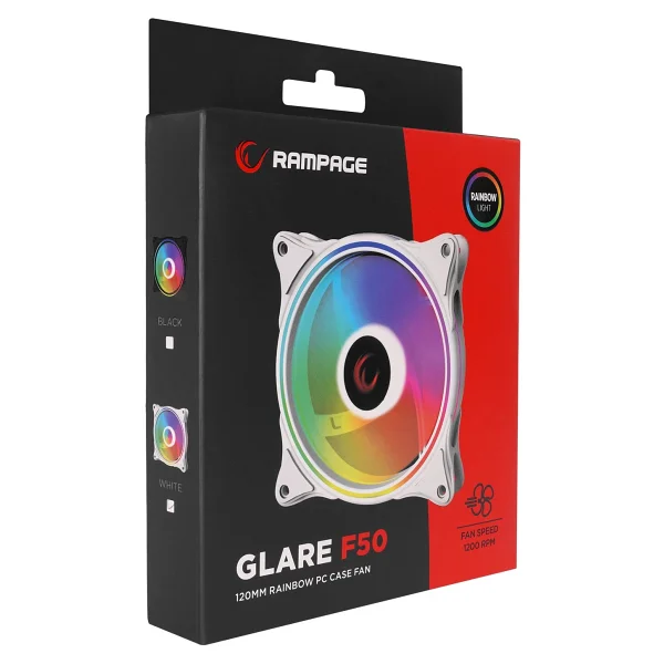 Rampage Glare F50 Siyah 12 Cm Kasa Fanı - Görsel 6