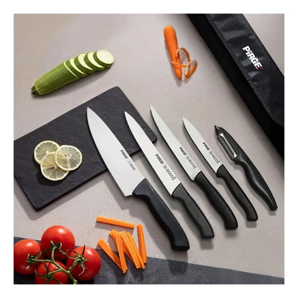 Pirge Ecco 38402 Çantalı 5 Parça Bıçak Seti - Görsel 3