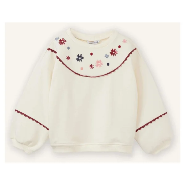 Defacto Oversize Nakışlı Sweatshırt Kız Bebek G8156a526sp - Ekru-Er99 - 4 - 5 Yaş - Görsel 4