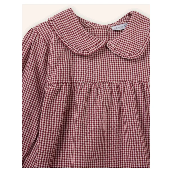 Defacto Pötikareli Poplin Gömlek Kız Bebek, 5-6 Yaş, G8135a526sp, Bordo-Br229, Kız Bebek - Görsel 2