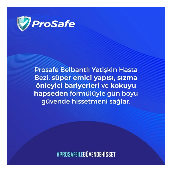 Prosafe Belbantlı Orta Boy M 30'lu Hasta Bezi - Görsel 10