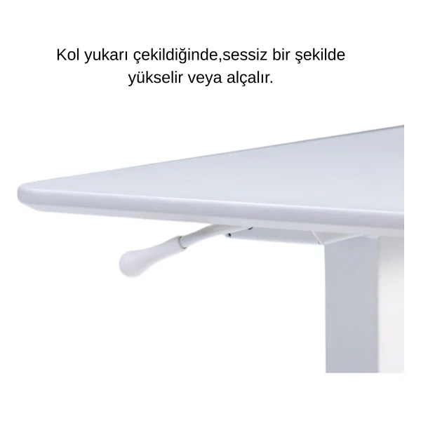 Madestr Yükseklik Ayarlı Up Sehpa Mdf Üzeri Toz Boya Uygulaması İle Dayanıklı Yüzey, Laptop Sehpası - Görsel 5