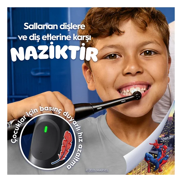 Oral-B İo Marvel Spiderman Şarjlı Çocuk Diş Fırçası - Görsel 6
