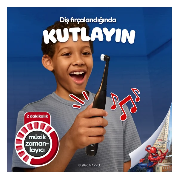 Oral-B İo Marvel Spiderman Şarjlı Çocuk Diş Fırçası - Görsel 7