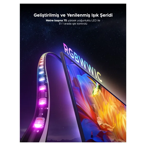 Govee 3s Pro TV Arkası LED Şerit Ambiyans Aydınlatma, TV Renk Senkronizasyonu 55-65 Inç Tv'ler İle Uyumludur - Argb - 55 X 63 Cm - Görsel 4