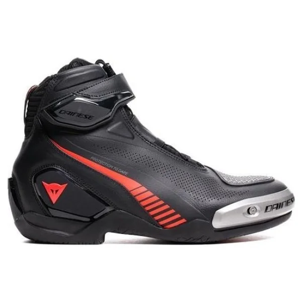 Dainese Superya 4 Mevsim Erkek Deri Siyah-Kırmızı Motosiklet Ayakkabısı - Görsel 5