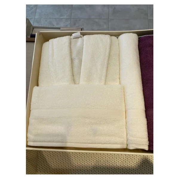 Özdilek Branch Krem Mürdüm Aile Bornoz Takımı - Görsel 9