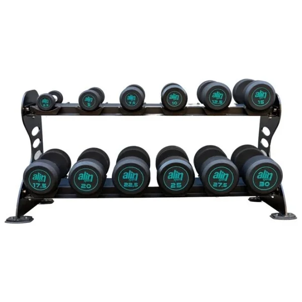 Alin Sport 15 Kg Kauçuk Kaplı Profesyonel Olimpik Dumbbell ( Dambıl ) - Görsel 2