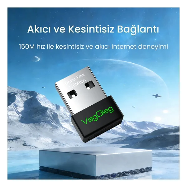 Veggieg K150m 150 Mbps Kablosuz Ağ Adaptörü - Görsel 3