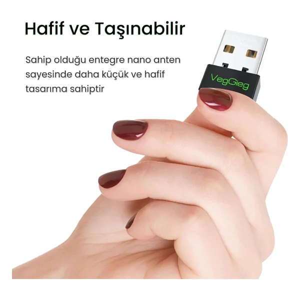 Veggieg K150m 150 Mbps Kablosuz Ağ Adaptörü - Görsel 6