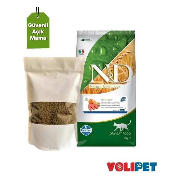 N&D Ocean Düşük Tahıllı Kısırlaştırılmış Somonlu Ve Portakallı 10 Kg Yetişkin Kedi Maması - Görsel 5