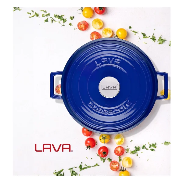 Lava Trendy Mavi 28 Cm Yayvan Döküm Tencere - Görsel 10