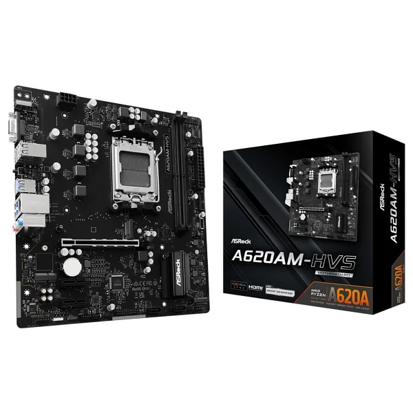 Asrock A620AM-HVS AMD AM5 DDR5 Micro ATX Anakart - Görsel 6
