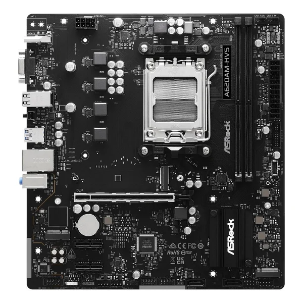 Asrock A620AM-HVS AMD AM5 DDR5 Micro ATX Anakart - Görsel 2