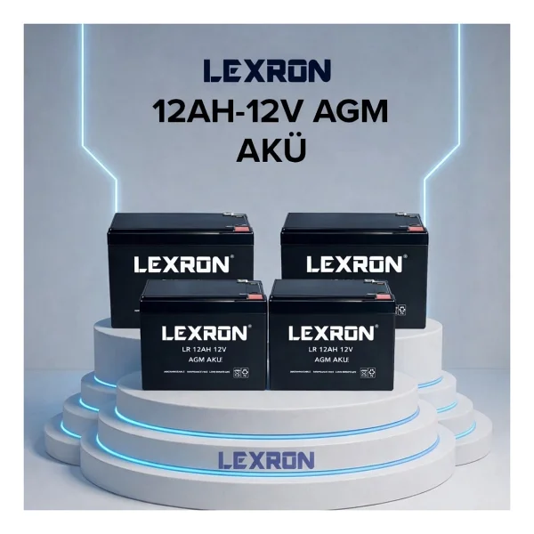 Lexron 12AH 12V Agm Akü 4 Adet - Görsel 2