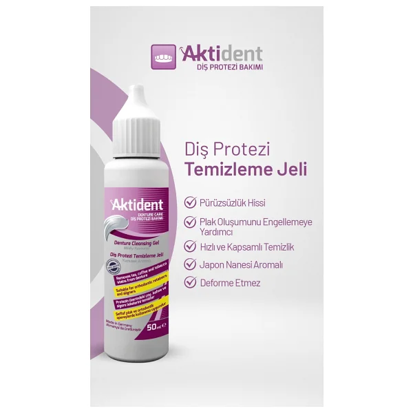 Aktident Diş Protezi Temizleme Jeli X3 - Görsel 2