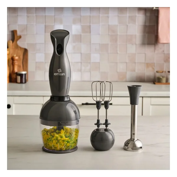 Emsan Profoodmix 1000 W Space Gray Blender Seti - Görsel 3
