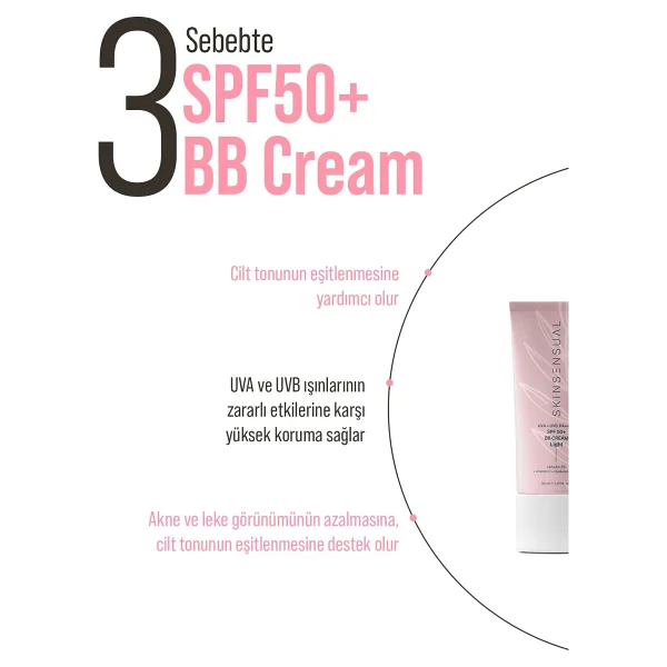 Skin Sensual Bb Krem Light 30ml Spf50 Pa++++ Leke Karşıtı, Aydınlık Cilt Görünümü Uva/Uvb Koruma - Görsel 4