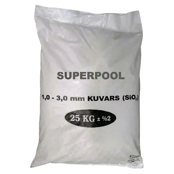 Superpool Havuz Filtre Temizleyici 1,0-3,0 Mm Kuvars Kumu 25 Kg - Görsel 3