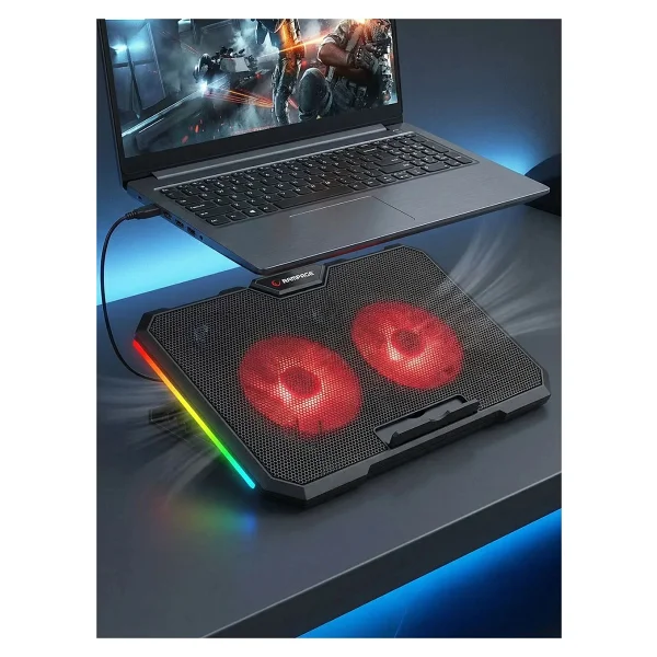 Rampage Ad-Rc12 Gamezone RGB 15"-17" 2 Fanlı Laptop Soğutucu - Görsel 4