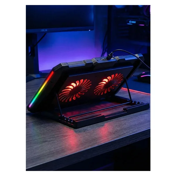 Rampage Ad-Rc12 Gamezone RGB 15"-17" 2 Fanlı Laptop Soğutucu - Görsel 8