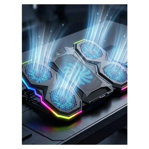 Rampage Ad-Rc14 X-Ranger RGB 5 Fanlı 9"-17" Laptop Soğutucu - Görsel 4