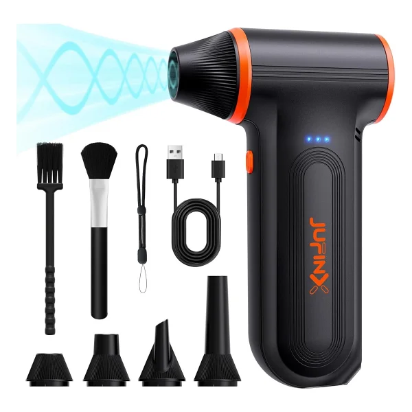 Jufınx Turbo Fan, Şarjlı Hava Kompresörü, 150.000rpm, 3 Güç Modu, 52m/S Güçlü Üfleme - Görsel 7
