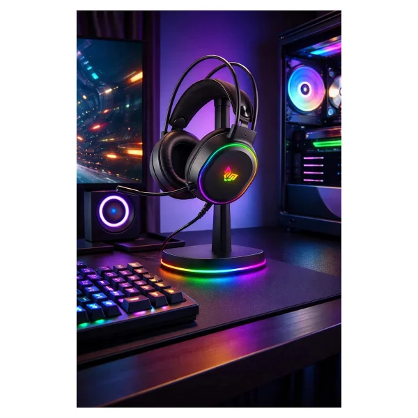 Blueforce Hopper RGB 7.1 USB Kablolu Kulak Üstü Oyuncu Kulaklığı - Görsel 4