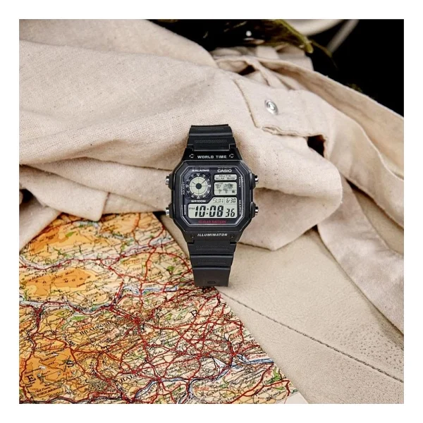 Casio Standart Ae-1200wh-1avdf Antrasit Silikon Kordon Erkek Kol Saati - Görsel 5