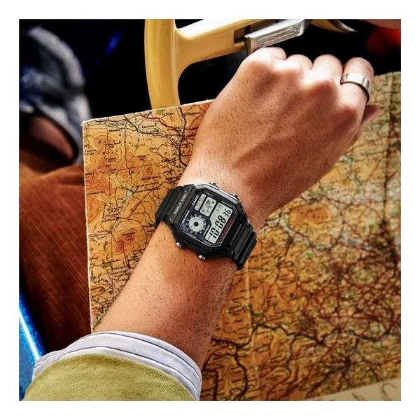 Casio Standart Ae-1200wh-1avdf Antrasit Silikon Kordon Erkek Kol Saati - Görsel 6