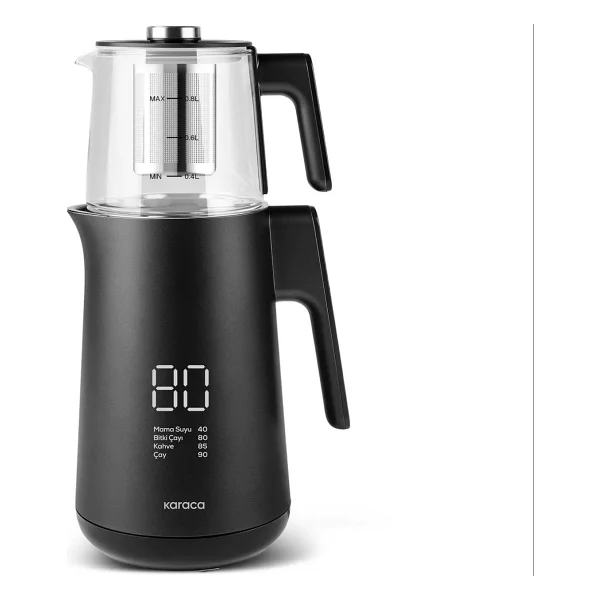 Karaca Cool Touch 1502 1500 W Cam Demlikli Black Çay Makinesi - Görsel 2
