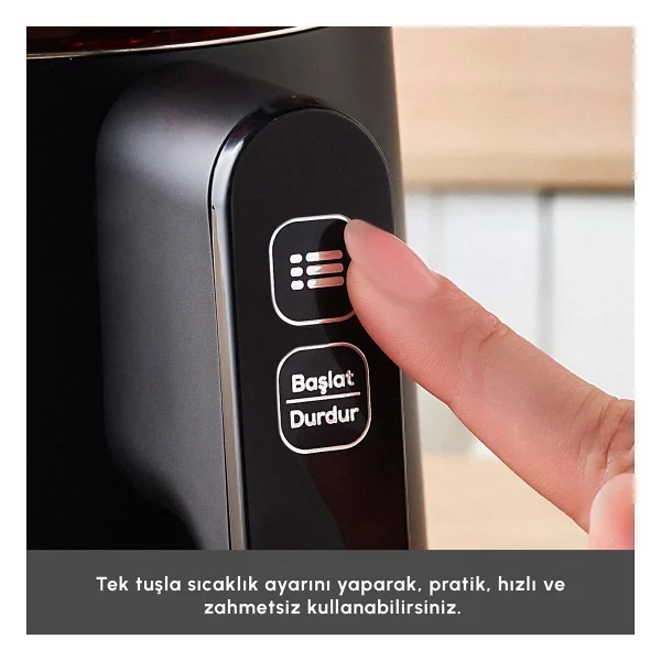 Karaca Cool Touch 1502 1500 W Cam Demlikli Black Çay Makinesi - Görsel 10