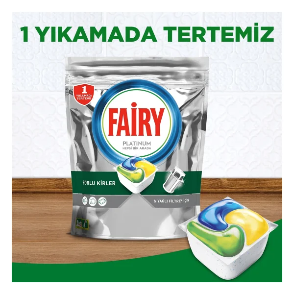 Fairy Platinum Plus Bulaşık Makinesi Tableti 50'li - Görsel 3